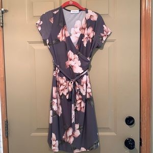 Gray/Purple short dress- MATERNITY